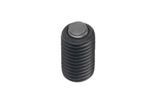 Supports à bille oscillante réglables, avec joint torique, inserts interchangeables et embase à six pans creux, forme E, insert en inox avec plat, lisse