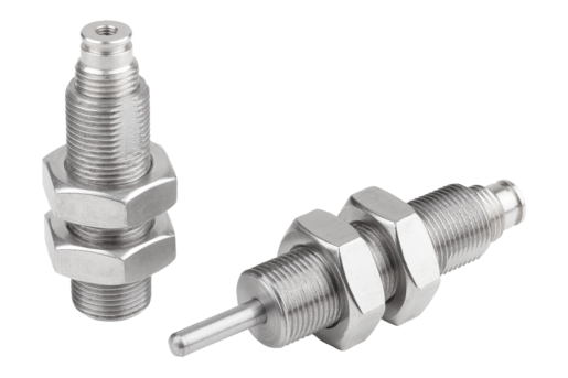 Indexing plungers, steel or stainless steel, pneumatic