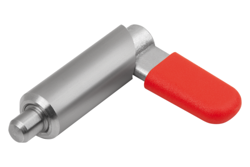 Doigts d'indexage verrouillables en inox, forme F, avec capuchon de verrouillage