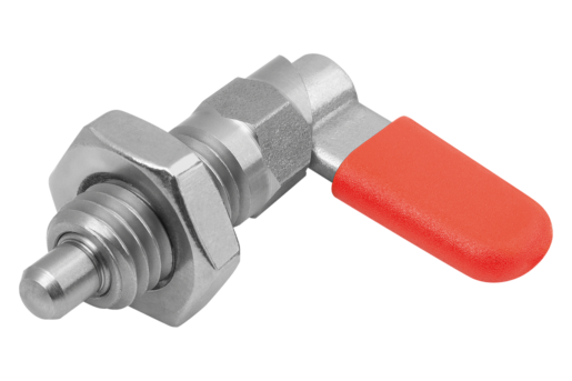 Doigt d’indexage verrouillable en inox avec pièce hexagonale, forme D