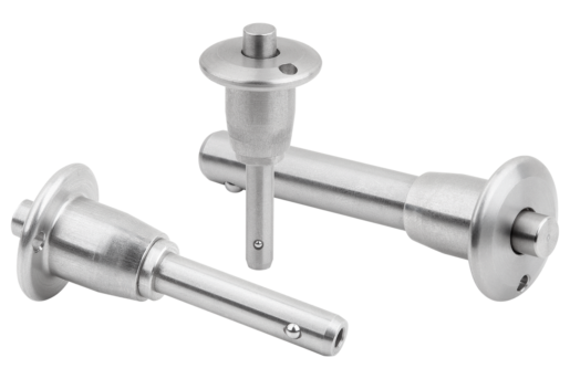 Ball lock pins with mushroom grip stainless steel