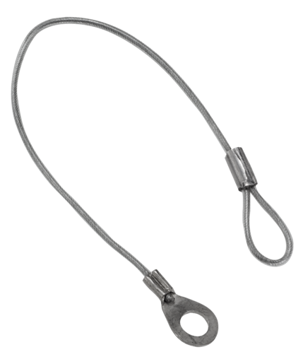 Cable de retención forma A con ojete y terminal de cable prensado