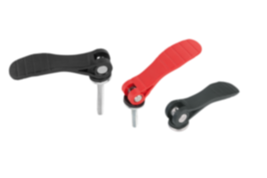 Levier à serrage rapide avec poignée en plastiqueavec taraudage ou filetage, acier ou Inox