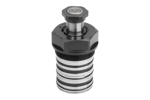 Vérin de bridage pivotant hydraulique, à double / simple effet avec rappel par ressort, forme C, raccord fileté
