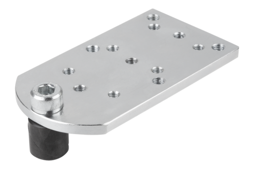 Broche de serrage acier ou Inox avec plaque d'adaptation, forme C