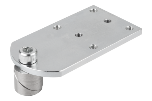 Broche de serrage acier ou Inox avec plaque d'adaptation, forme B