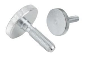 Knurled screws low head steel and stainless steel, DIN 653