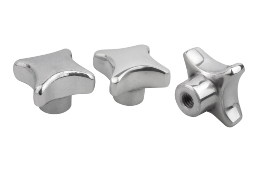 Écrous croisillon en aluminium, similaires à DIN 6335, forme E, trou borgne taraudé