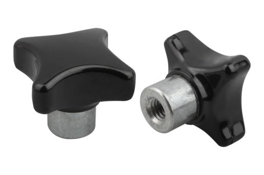 Ecrou croisillon similaire à DIN 6335, forme E avec insert acier saillant