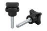Écrou croisillon, composants métalliques en Inox, forme L avec filetage