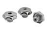 Empuñaduras en estrella similares a DIN 6336 de aluminio, forma D, rosca taladrada