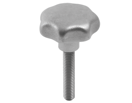 Boutons étoile en inox, similaires à DIN 6336, forme L, avec filetage