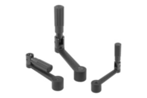 Manivelas de mano de aluminio con empuñadura cilíndrica plegable