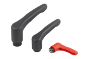 Manette indexable ECO en plastique avec taraudage, pouces