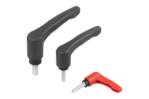 Manette indexable ECO en plastique avec filetage, pouces