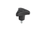Bouton triangle avec filetage