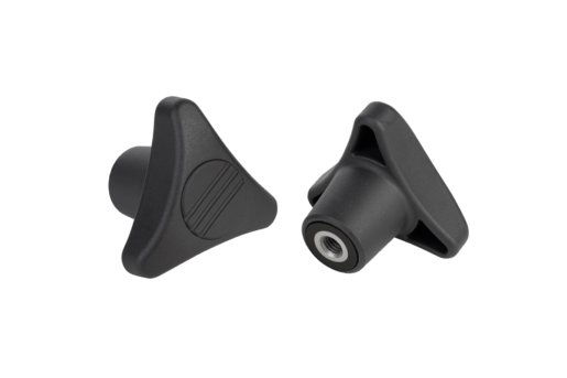 Bouton triangle avec taraudage