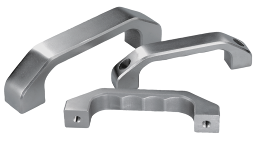 Pull handles, stainless steel, slanted both sides