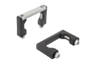 Empuñaduras curvas de aluminio con punta de empuñadura de plástico