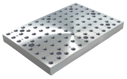 Baseplates, grey cast iron with grid holes