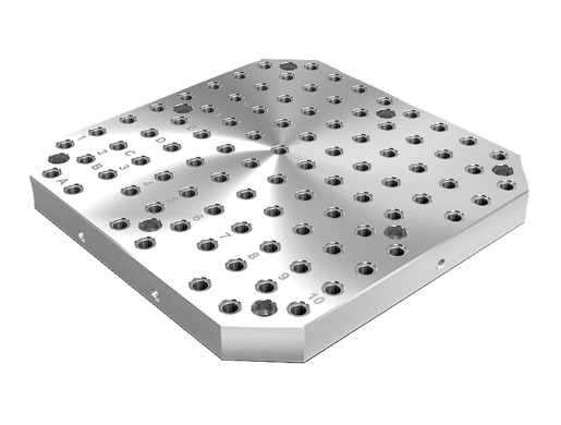 Subplates, grey cast iron with grid holes