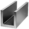 U-profiles machined all sides grey cast iron or aluminium