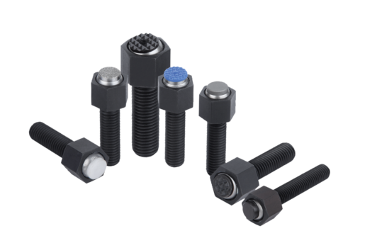 Support réglable à bille oscillante avec joint  torique intégré et à insert interchangeable