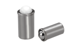 Poussoir à ressort à bille et corps allongé en Inox