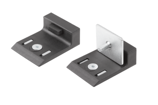 Fermeture de porte en plastique à amortisseur ou magnétique, pour profilé aluminium