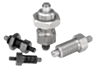 Indexing plungers, steel or stainless steel with threaded pin