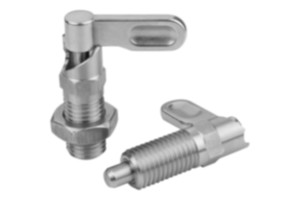 Cam action indexing plunger stainless steel, with stop