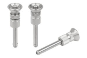 Goupille d'arrêt avec bouton de manœuvre en Inox, réglable