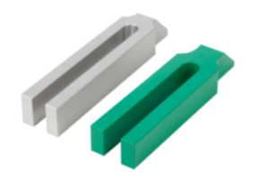 Clamp straps open U flat pin, steel or aluminium