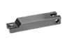 Clamp straps hinge heel with bolt slot