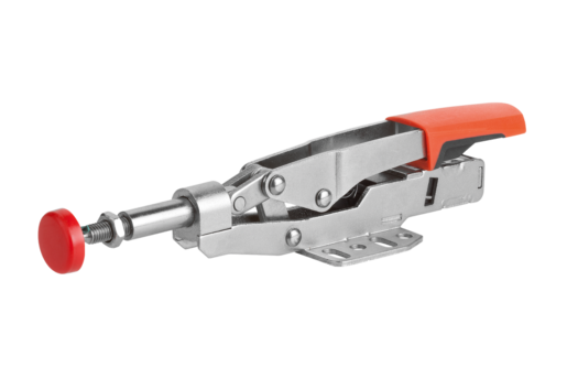 Toggle clamps variable with thrust rod