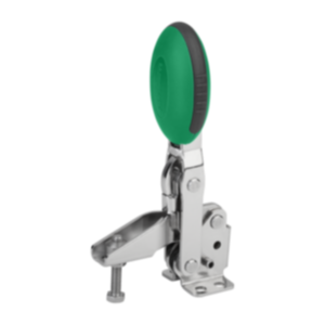 Sauterelle à levier vertical avec embase horizontale et broche de pression réglable, Inox