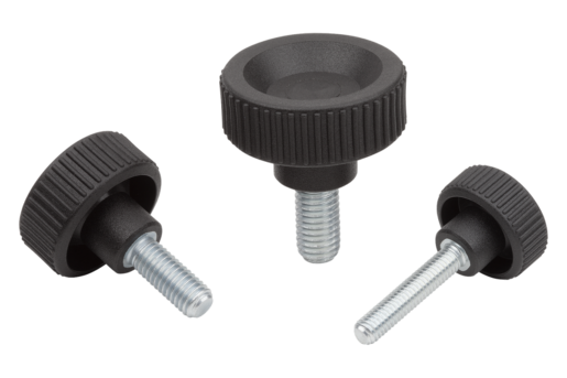 Knurled screws plastic