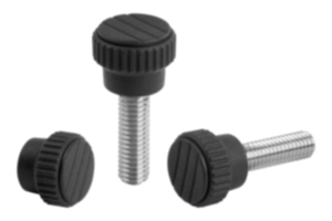 Knurled knobs, plastic, metal detectable