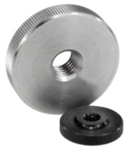 Knurled nuts flatsteel and stainless steel, DIN 467