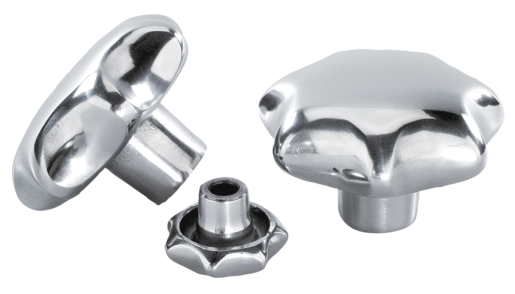 Bouton étoileen aluminium, similaire à DIN 6336