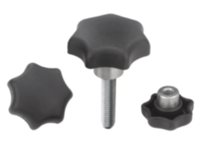 Bouton étoileavec insert acier saillant