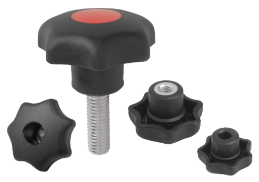 Boutons étoile similaires à DIN 6336, pouces