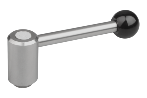 Tension levers in stainless steel with internal thread, 0 degrees, inch