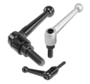 Manette indexable avec insert fileté, pouces