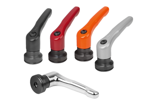 Manette indexable en zinc avec taraudage et palier anti-friction