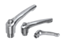 Manette indexable Inox avec bouchon de protection avec insert taraudé, pouces