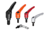 Manette indexable avec insert fileté, pouces