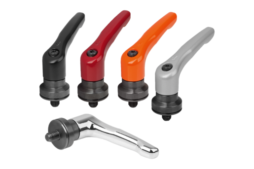 Manette indexable en zinc avec filetage et palier anti-friction