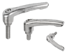 Manette indexable en Inox avec insert fileté, pouces