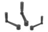 Manivelle en aluminium avec poignée cylindrique tournante